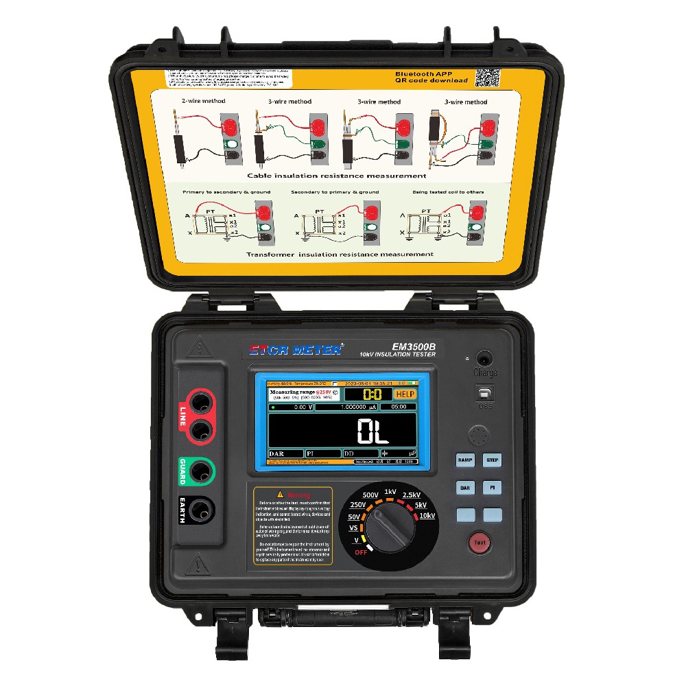 Testeur De Terre Numérique ETCR3000C – Grand écran LCD 4 Digits, Neuf Avec Emballage